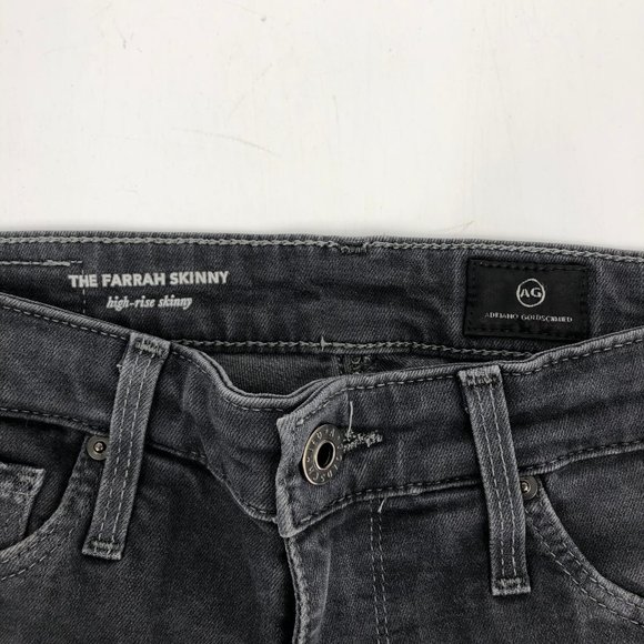 Ag Adriano Goldschmied Gray Hi-Rise Skinny Jeans | Mid Rise - Picture 4 of 7